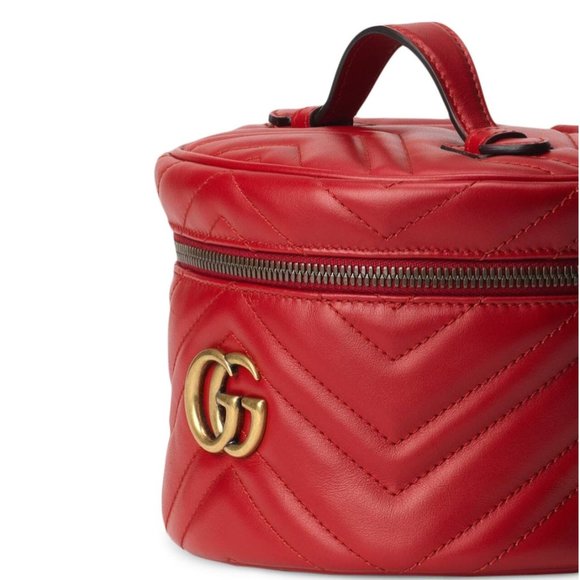 Gucci GG Marmont Matelasse Mini Backpack in Red - Picture 7 of 14